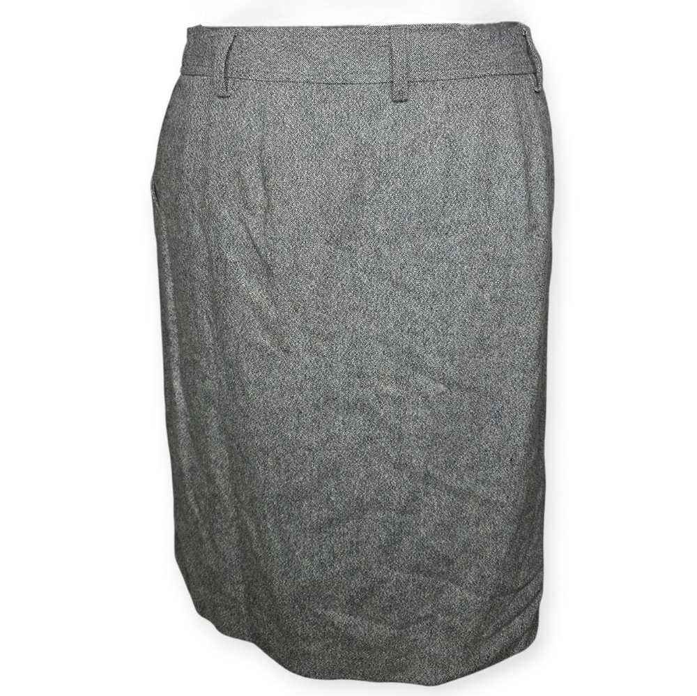 J.Crew Gray Wool Tweed Pencil Skirt Size 14 Career Office Classic
